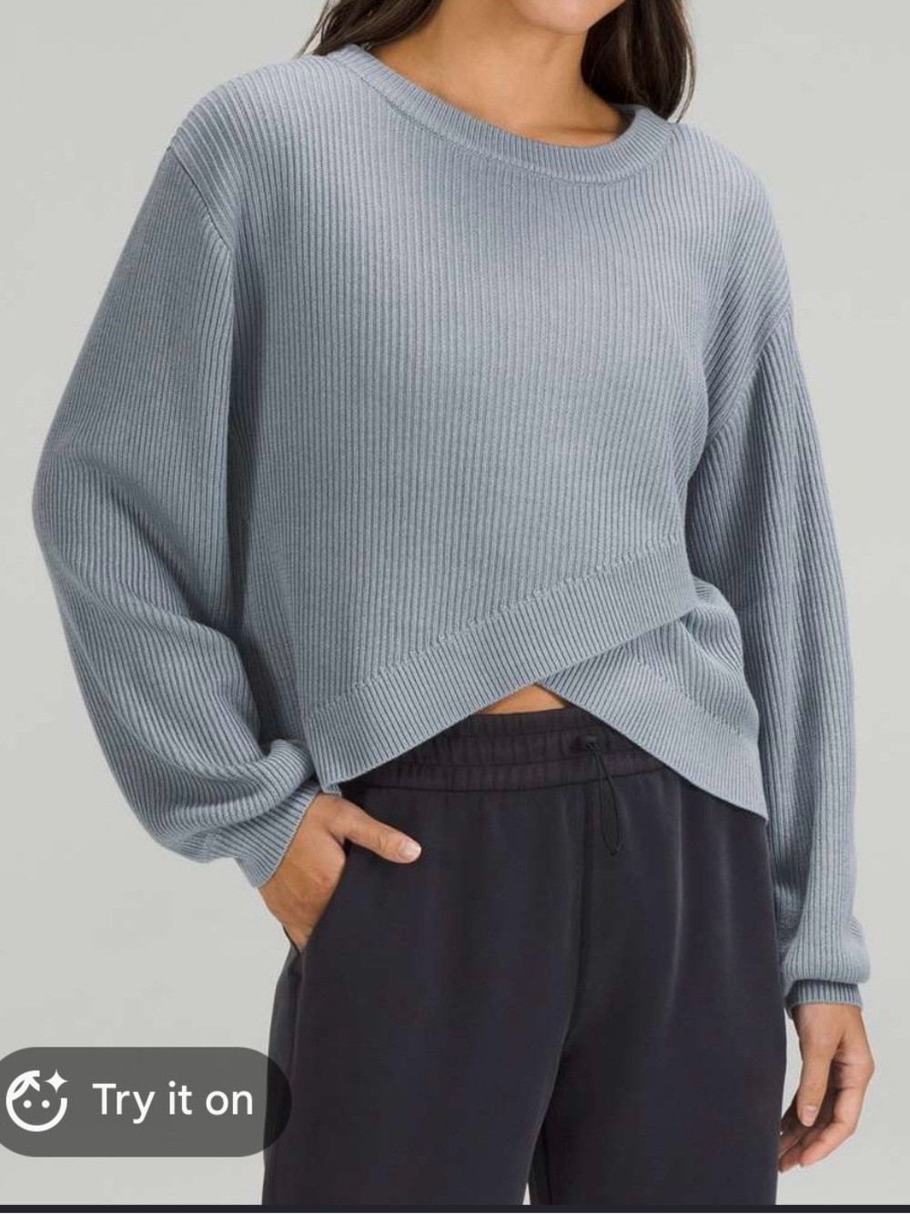 lululemon athletica reversible crossover sweater- excellent condition!